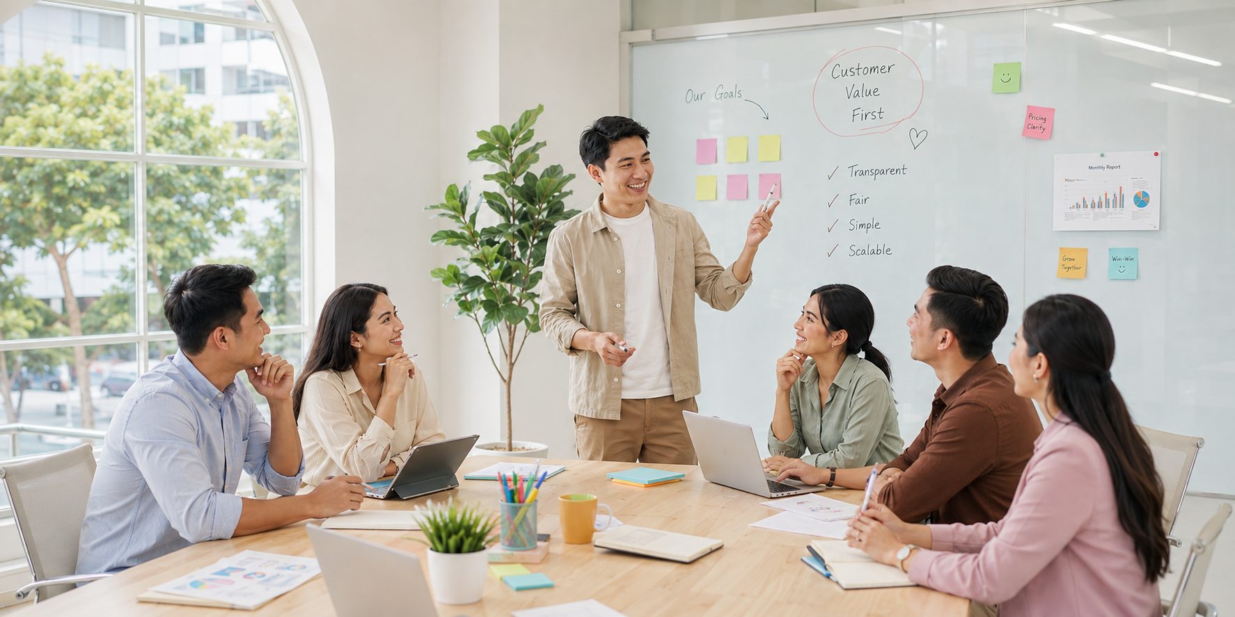 The AXD team planning brand, content, and website strategy